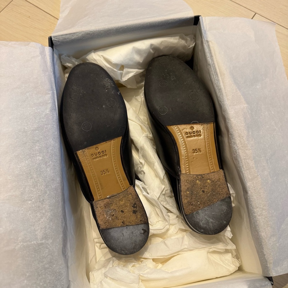 Gucci Princetown Leather Slingback Mules - Picture 10 of 12